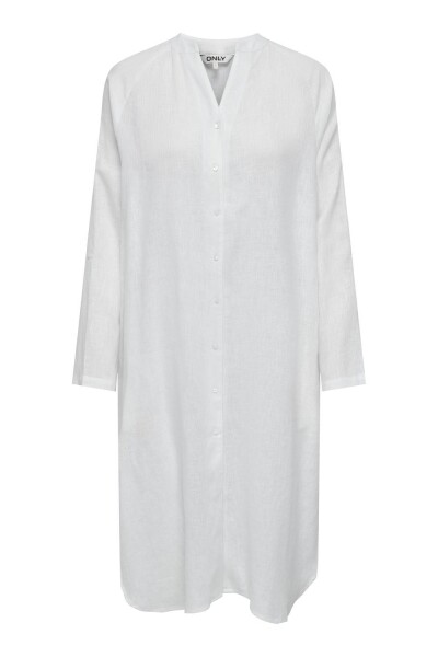 Vestido Tokyo Efecto Lino Bright White