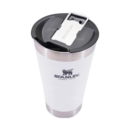 VASO TÉRMICO PINTA CON DESTAPADOR STANLEY 0.47L Blanco