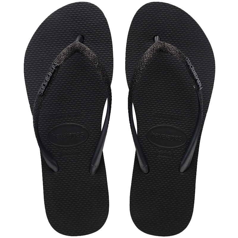 Ojotas Havaianas Slim Flatform Sparkle Negro