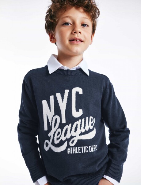 BUZO INFANTIL CON RAYAS AZUL
