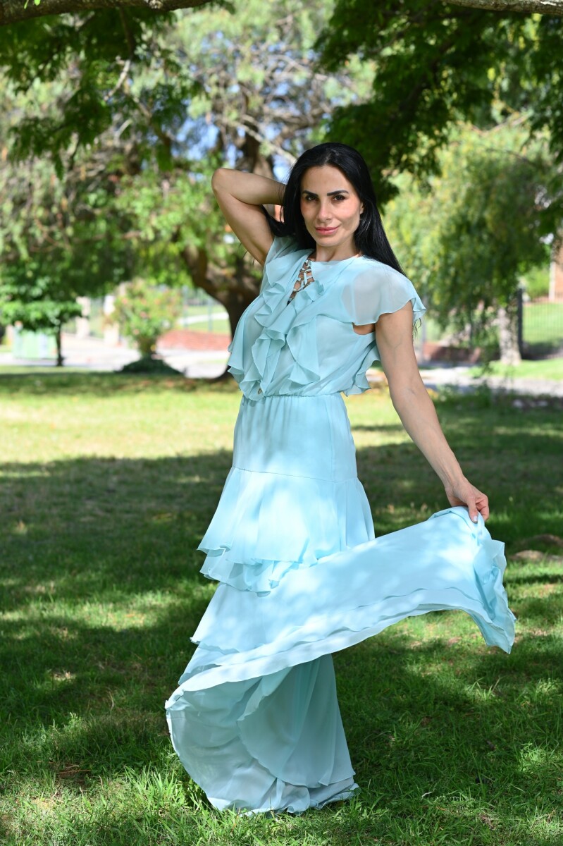 Vestido Naiara - Celeste 