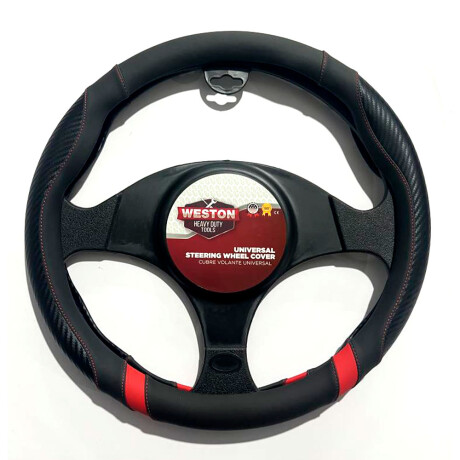 CUBRE VOLANTE - NEGRO Y ROJO - CUBRE VOLANTE - NEGRO Y ROJO -