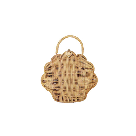 CARTERA SHELL BAG DE OLLIELLA STRAW - NATURAL CLARO