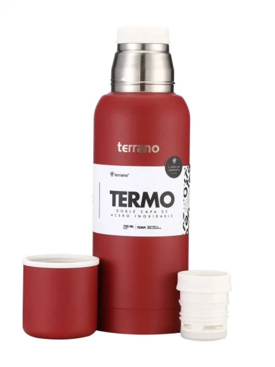 Termo Terrano Slim con Manija 750ML - ROJO 