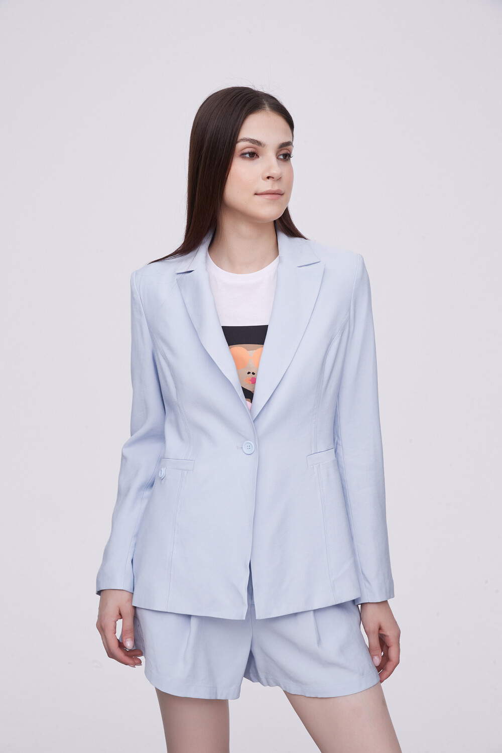 Blazer Gressier Celeste Claro