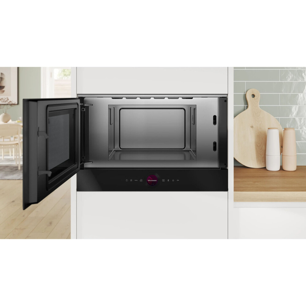 MICROONDAS DE EMPOTRAR 21-LITROS NEGRO BOSCH BFL7221B1 GOURMET