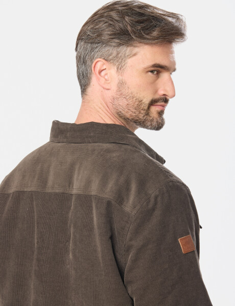 CAMPERA DE PANA Y CORDERITO Verde