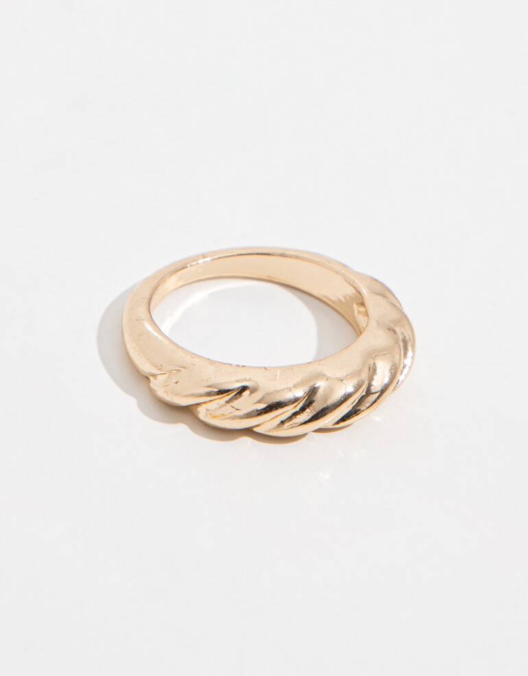 Anillos Medianos y Grandes Metal Anillo Mediano Metal Orgánico - Dorado