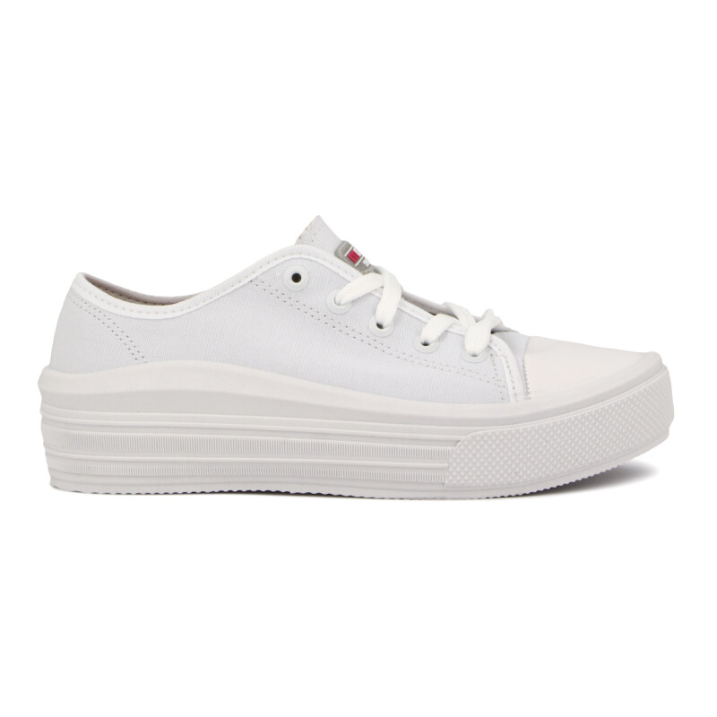 Moleca Calzado Casual Lona Acordonado Blanco