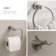 SET DE ACCESORIOS PORTA ROLLO Y TOALLERO ROMA GRIS MATE GRIS-BRUSHED NICKEL