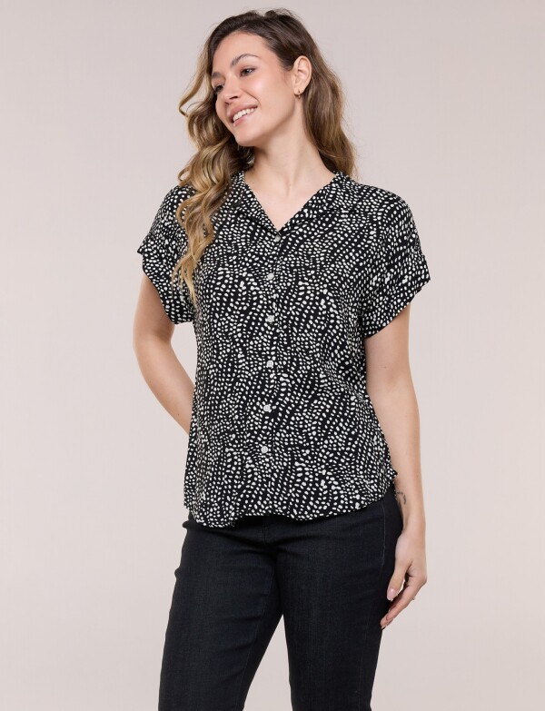 Camisa Print NEGRO/CRUDO
