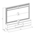 RACK "GUARARAPES" CON CINTA LED NATURE/OFF WHITE Rack "guararapes" Con Cinta Led Nature/off White