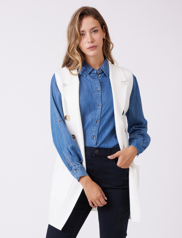 Chaleco Botones CRUDO