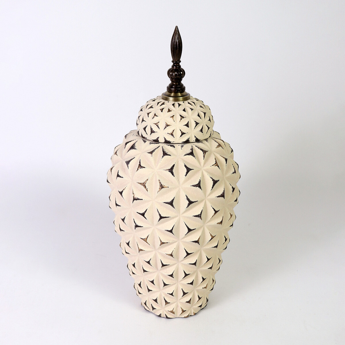 ANFORA CERAMICA BEIGE COMB 16X36CM 