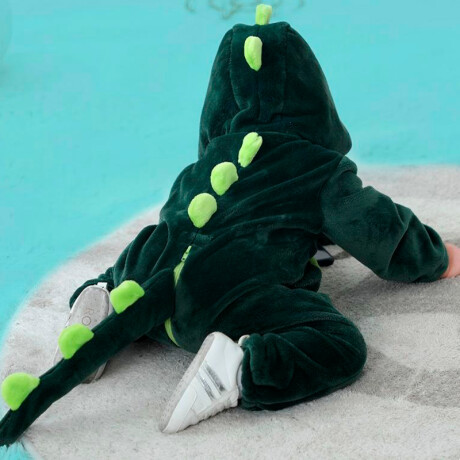 Pijama Disfraz Infantil Dinosaurio Verde Oscuro