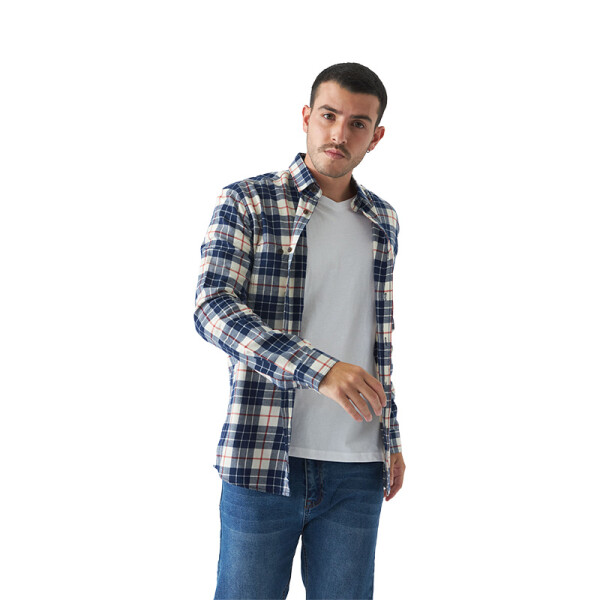 Camisa - Mistral - Mistral Camisa M/L Viyela TYLER de Hombre - 2490611I Azul-crudo