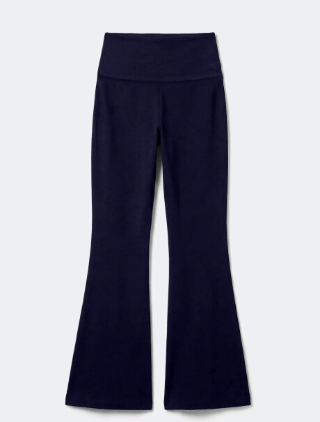 PANTALONES ACAMPANADOS CON CINTURA ELÁSTICA AZUL