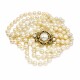Collar tres hilos, perlas de cultivo 7.50 A 8 Mm, con broche de oro rosado 14K, 48 Cm Collar tres hilos, perlas de cultivo 7.50 A 8 Mm, con broche de oro rosado 14K, 48 Cm