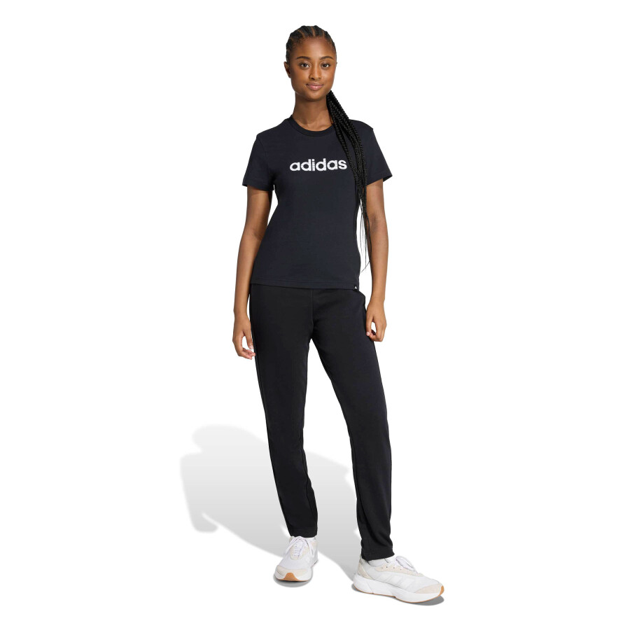 Remera de Mujer Adidas T Shirt Lin W Negro - Blanco