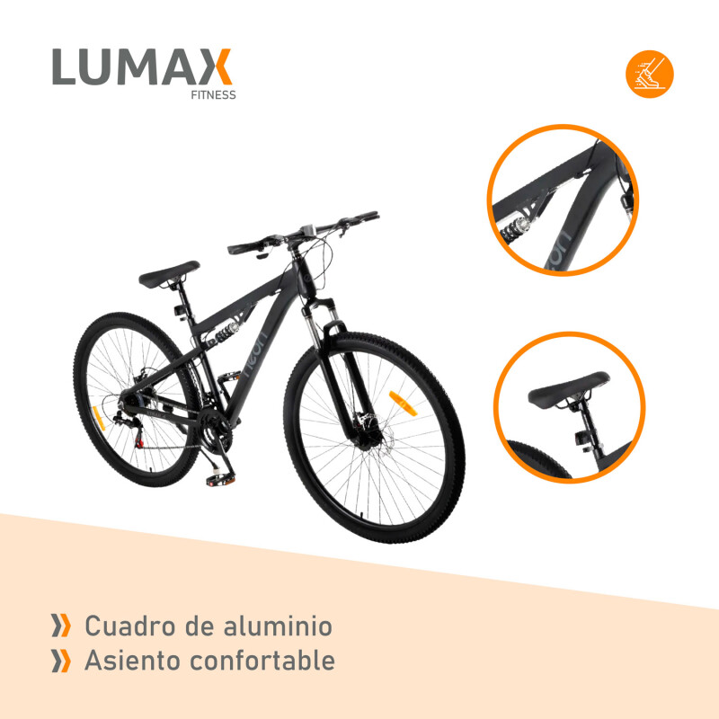 Bicicleta Montaña Doble Suspension R29 Freno Disco Negro