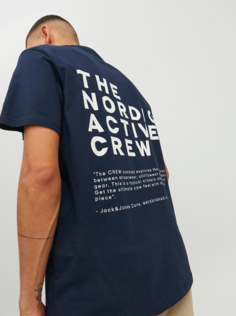 Camiseta Vibes Estampado Discreto - Navy Blazer 