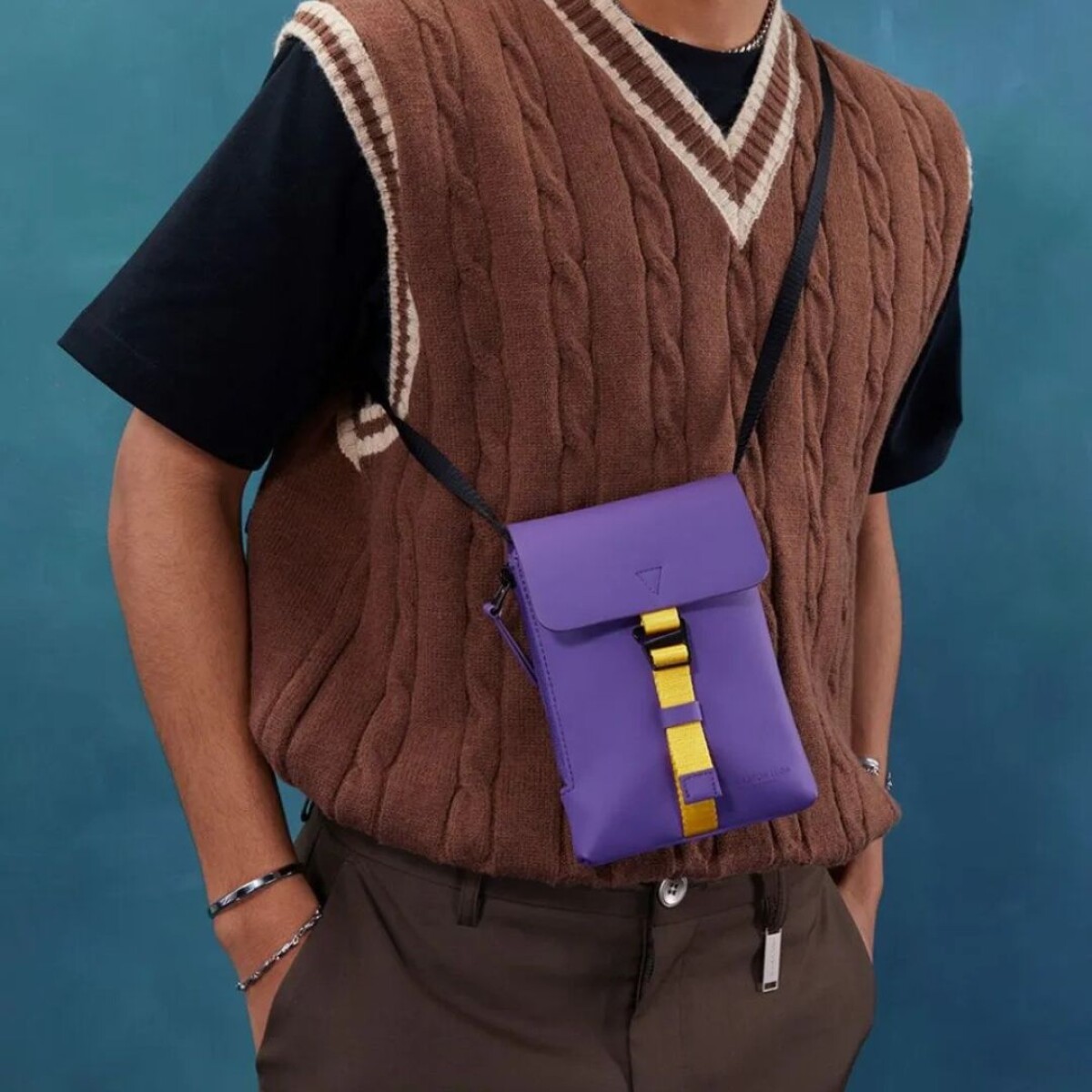 MINI BANDOLERA SPLASH VIOLETA ARMILLA GASTON LUGA 