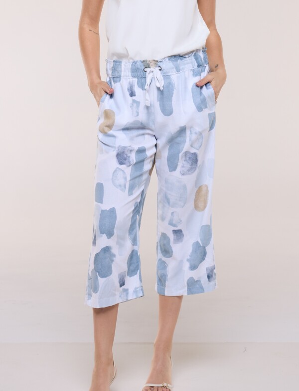 Capri Lino Printed MULTI/GRIS