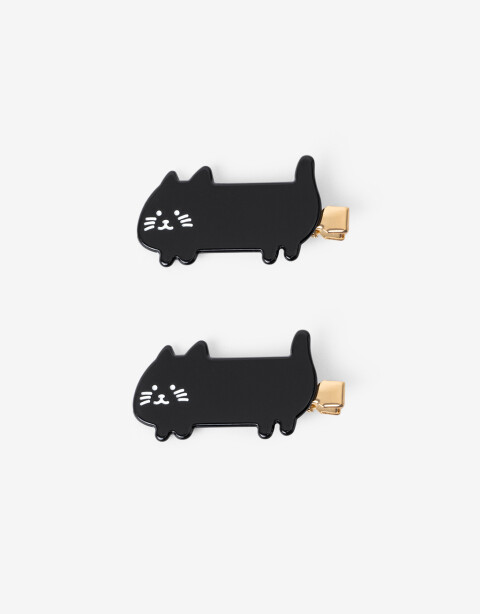 Horquillas con Accesorios Animales Hebillas Con Forma - Negro