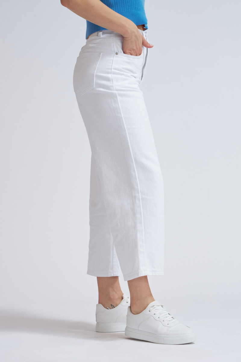 Pantalón de jean culotte Blanco