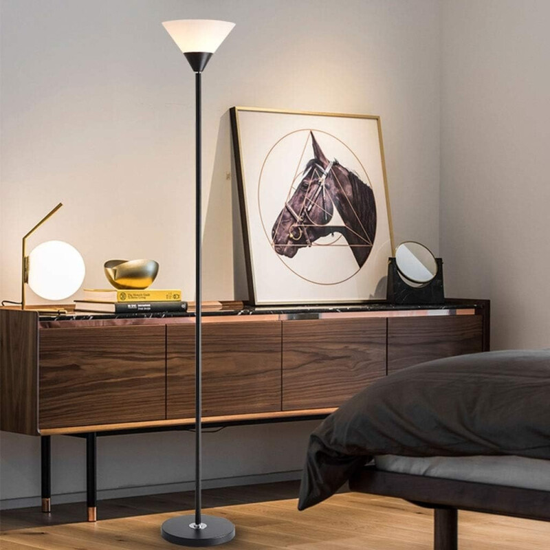 Lampara De Pie Moderna Minimalista Quebec Led Negro