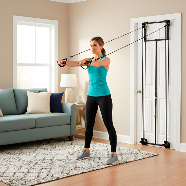 Tower 200 Ejercitador MultiFuncion Gym Tensores Resistentes Color Negro