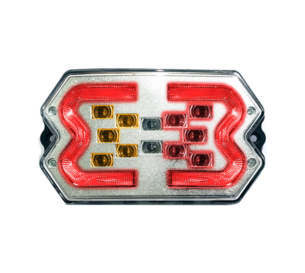 Faro trasero universal para camión y remolque, 12V, con funciones de posición, freno y señal