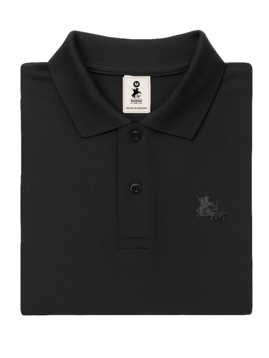 Remera pique de dama - Negra 