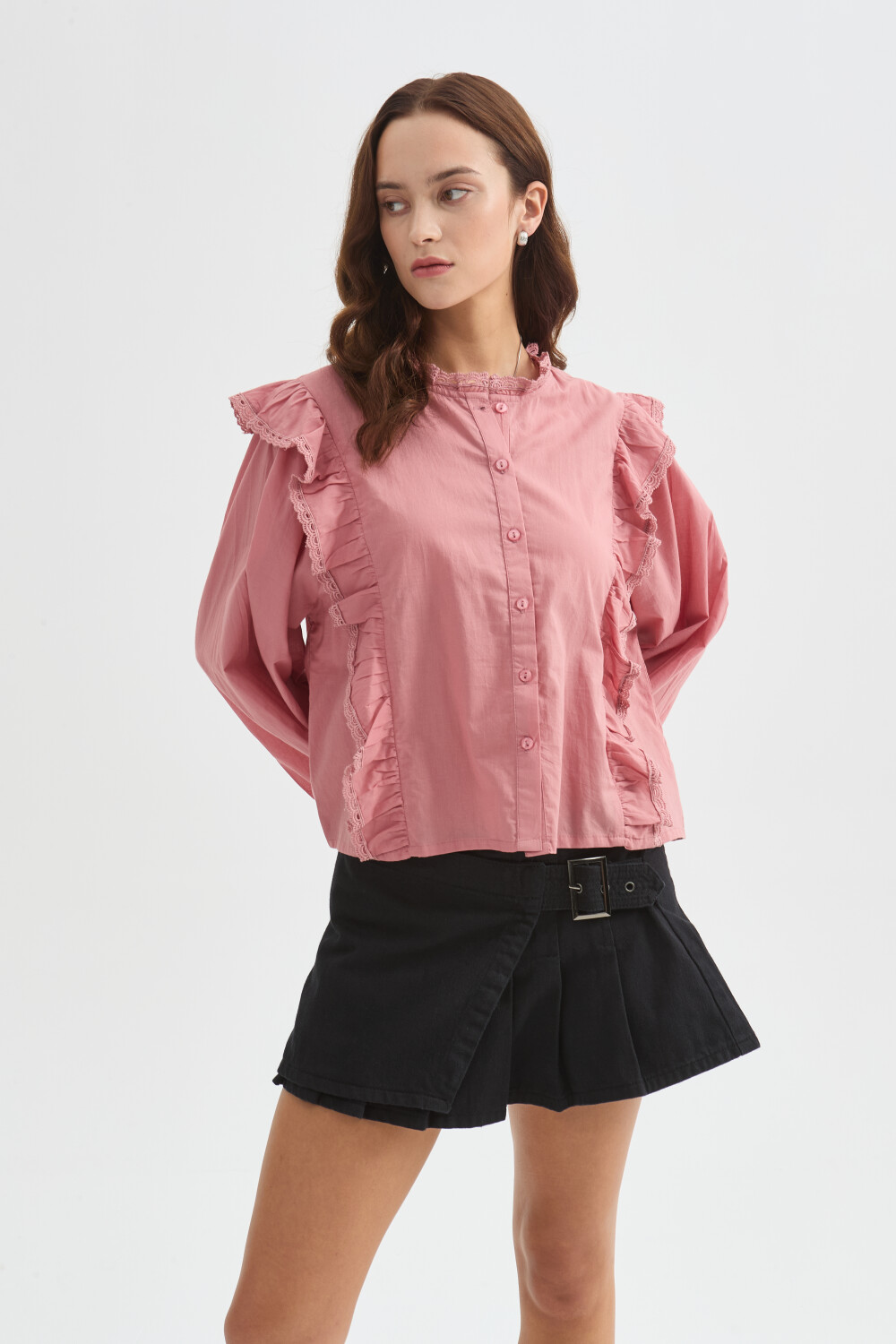 Camisa Tareli Rosa Oscuro