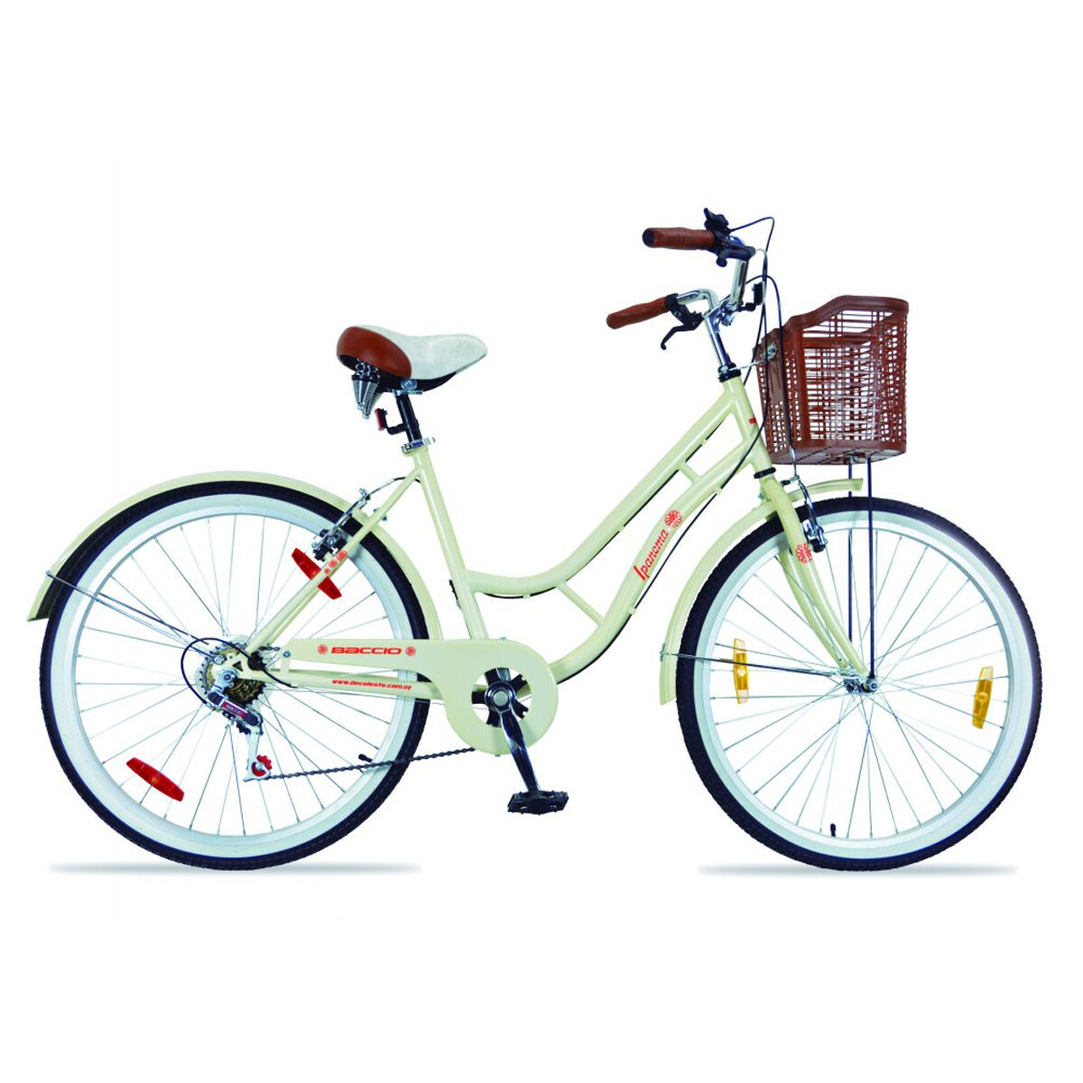 Bicicleta Baccio Ipanema Lady Rodado 26 Dama con Canasto 
