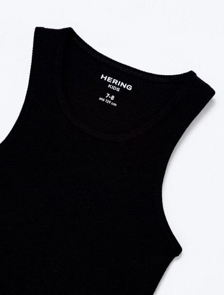 MUSCULOSA BÁSICA INFANTIL NEGRO