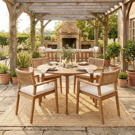 Mesa de Patio Madera de Teca Carai­va 120cm