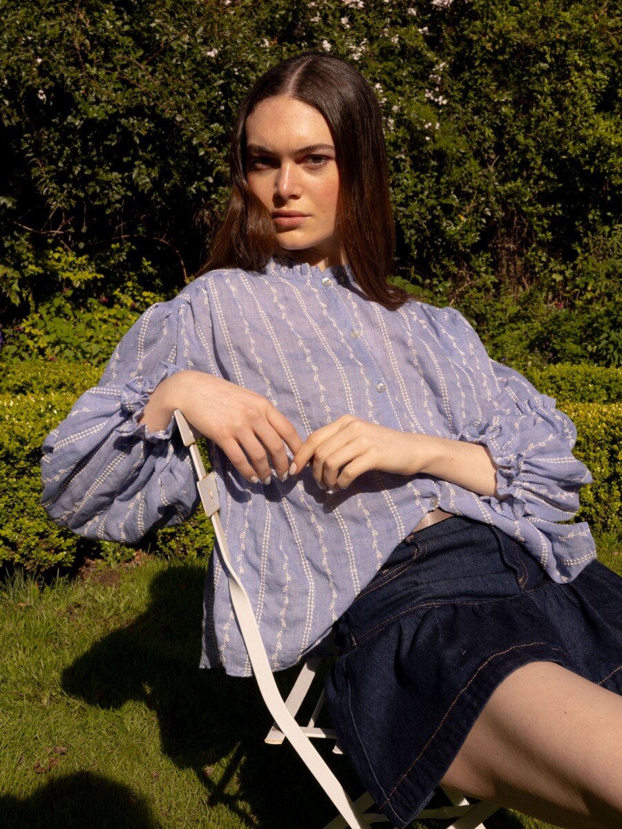 Camisa Azalea - Celeste 