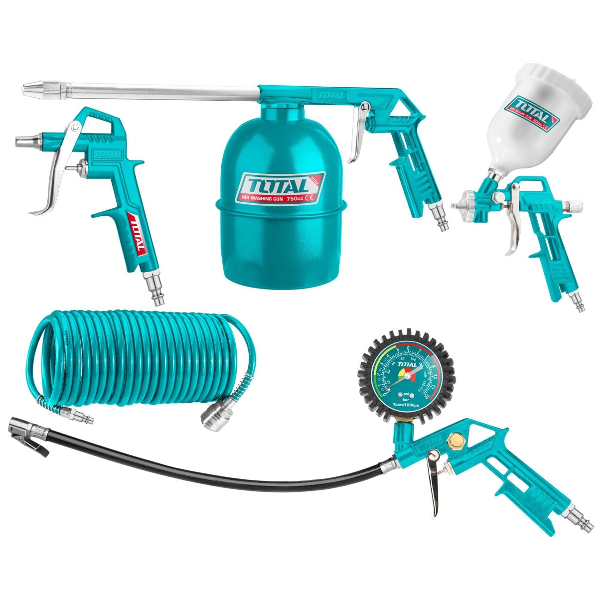 Set De 5 Accesorios De Aire Para Compresor 