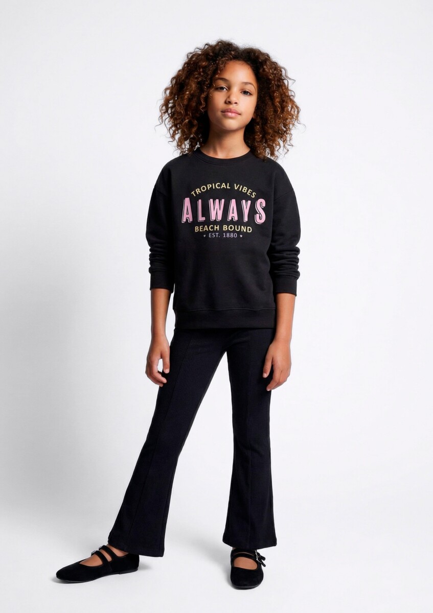 CALZA INFANTIL MODELO FLARE - NEGRO 