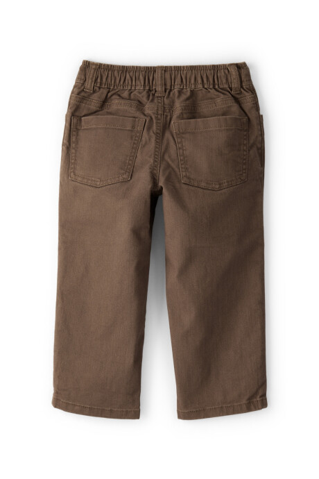 Pantalón jean, recto, marrón Sin color