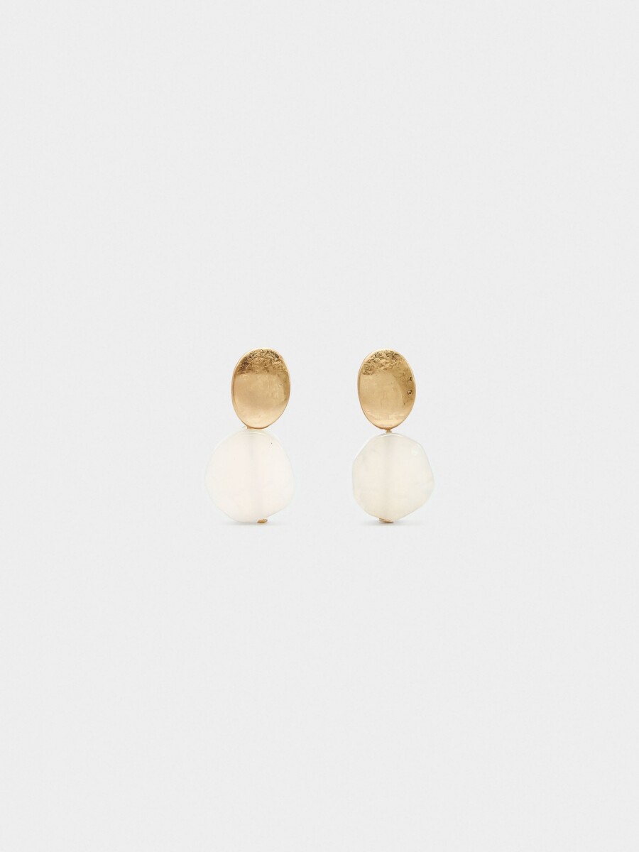 Pendientes Cortos Con Piedras verde