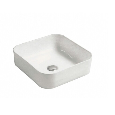 Bacha Cuadrada De Loza Blanca Para Apoyo Aq21183-W 38.5X38.5X14 No Incluye Valvula 000