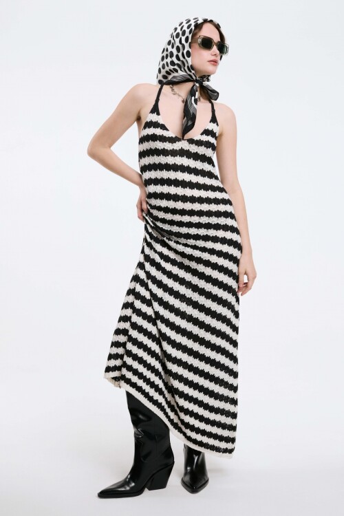 Vestido Ziggy Blanco/Negro