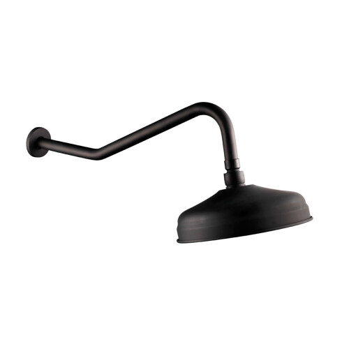 Roseta Redonda Negra De 20Cm De Bronce Incluye Brazo De 40 Cms. Aqualia 000