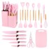 Set de 19 Utensilios para Cocina Silicona Antiadherente IMBACK Rosa Set de 19 Utensilios para Cocina Silicona Antiadherente IMBACK Rosa