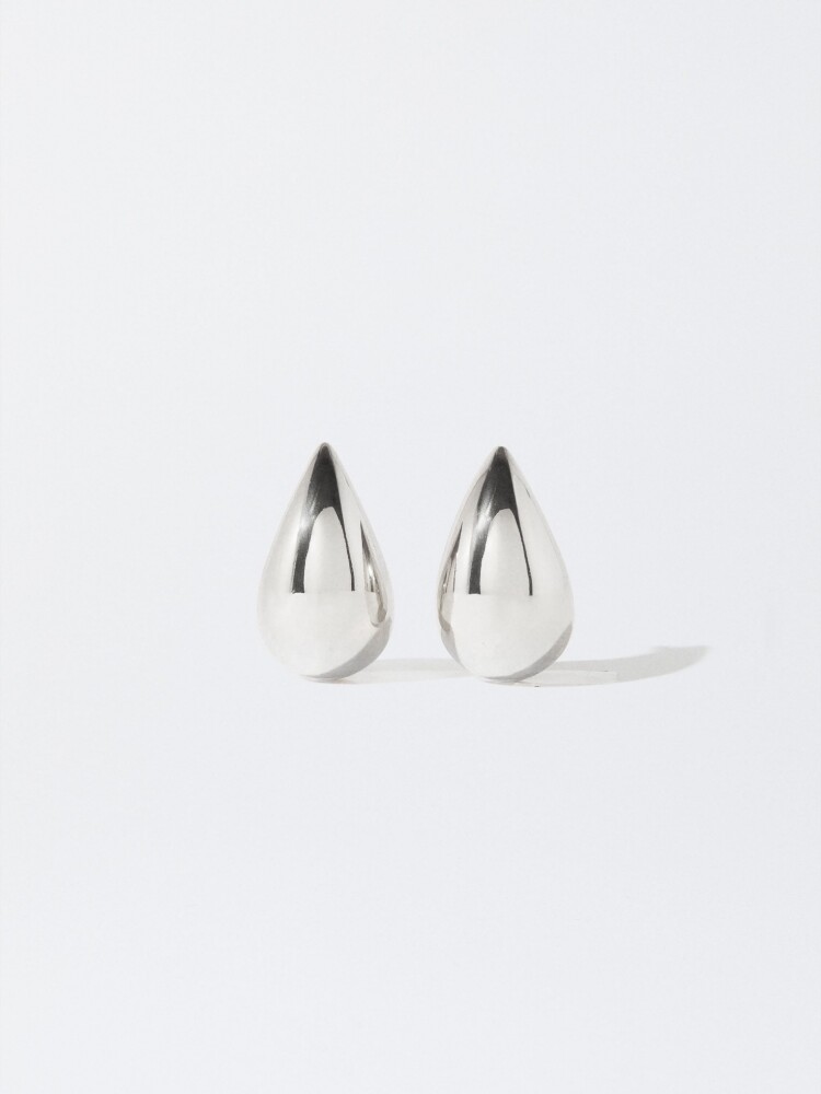 Pendientes Gota Xl plateado