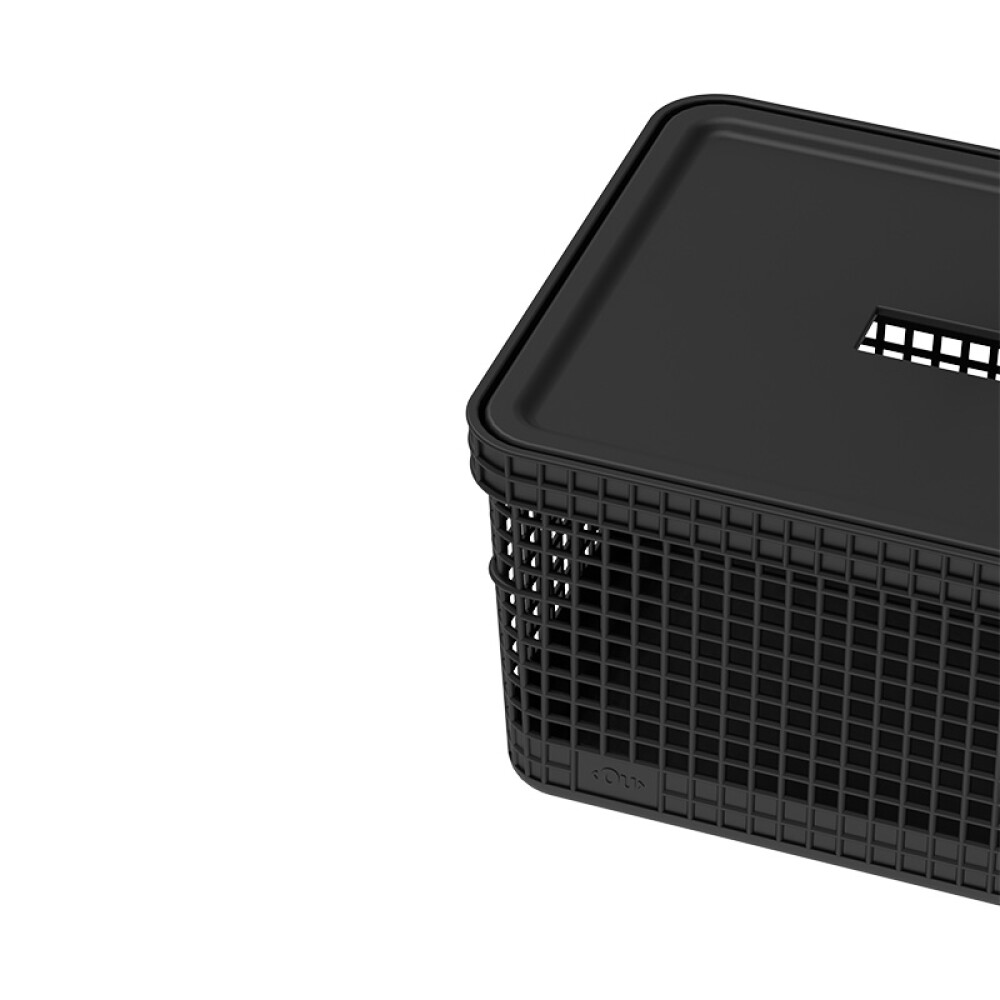 Organizador Rejilla M l Tapa Plástico Negro