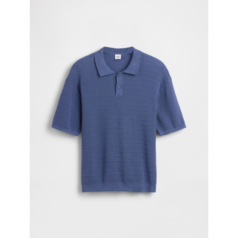 SS SWEATER POLO BAINBRIDGE BLUE