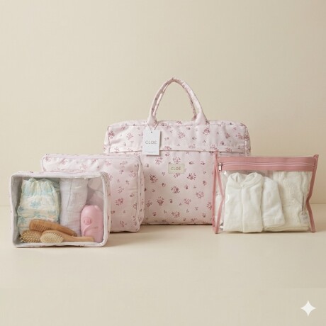 Set Valija para el Parto Cottage Rosa